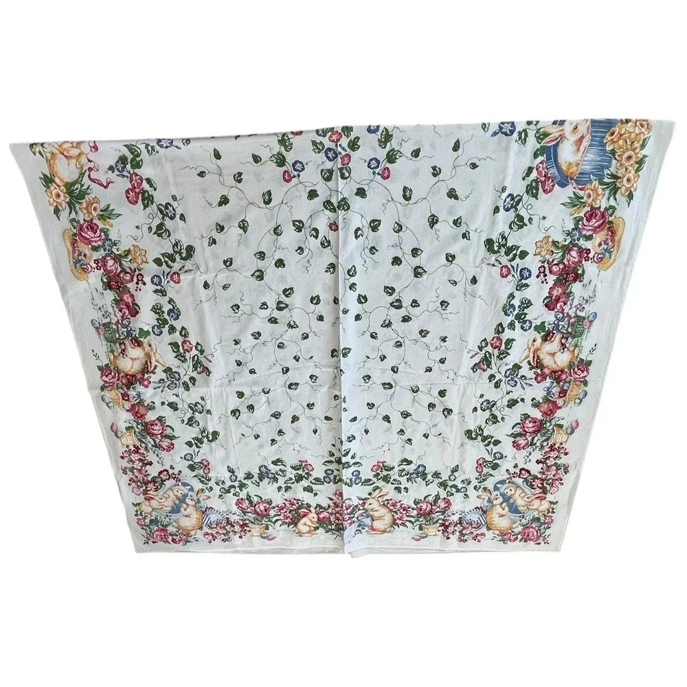 Vintage‎ Country Garden Spring Easter Table Cloth 60x102